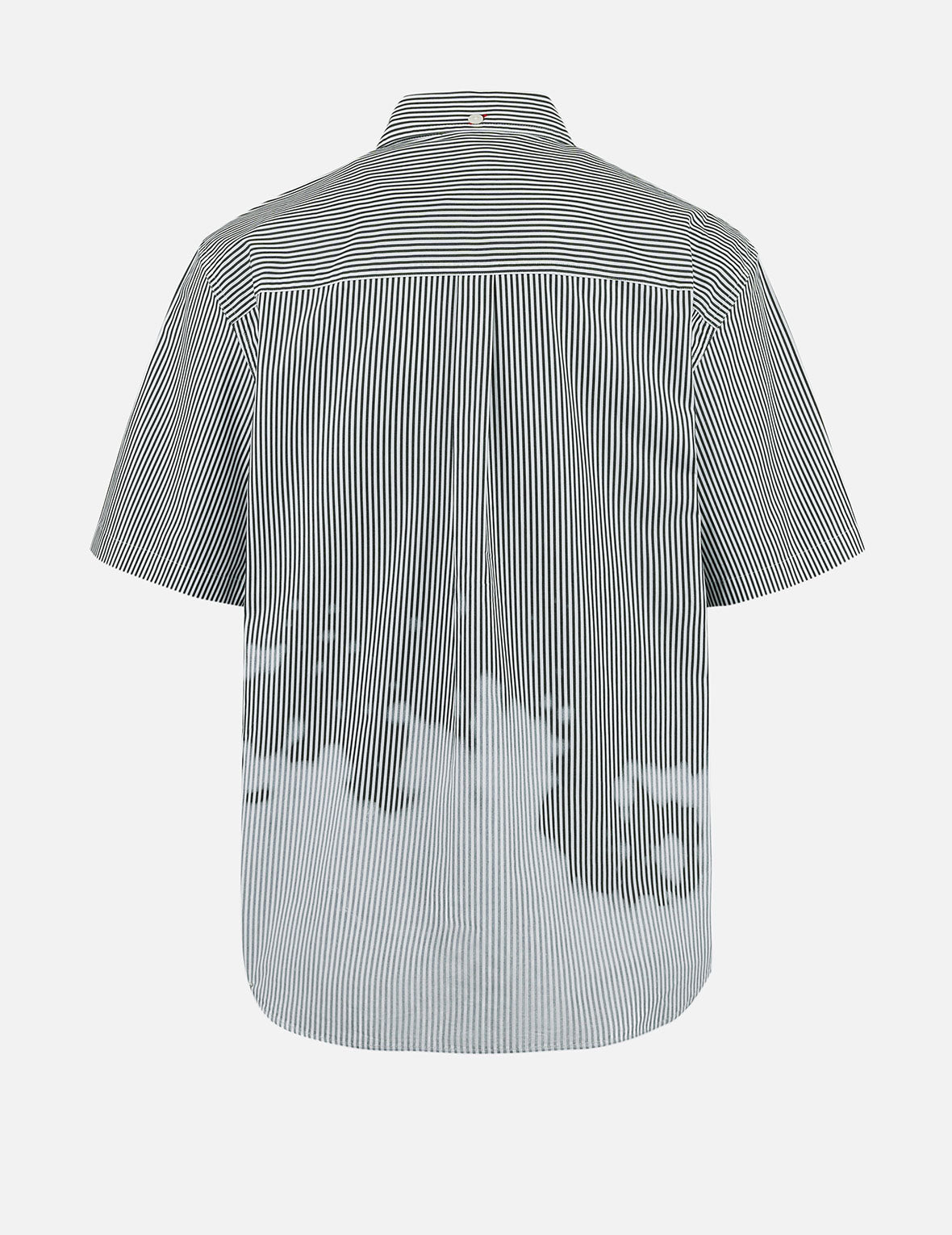 Two-tone Striped Oversized Short-sleeve Shirt